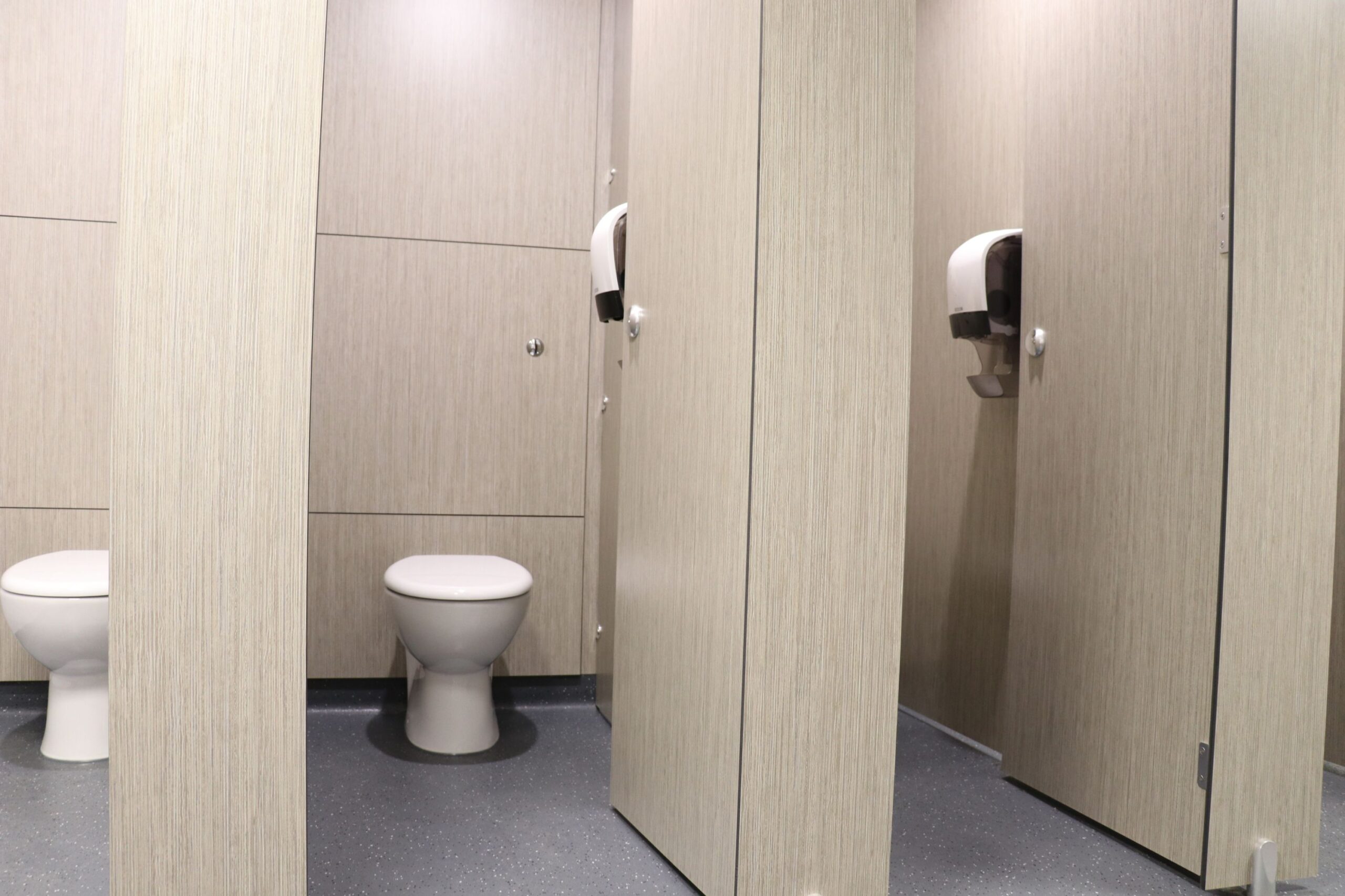 toilet cubicle with wc pan