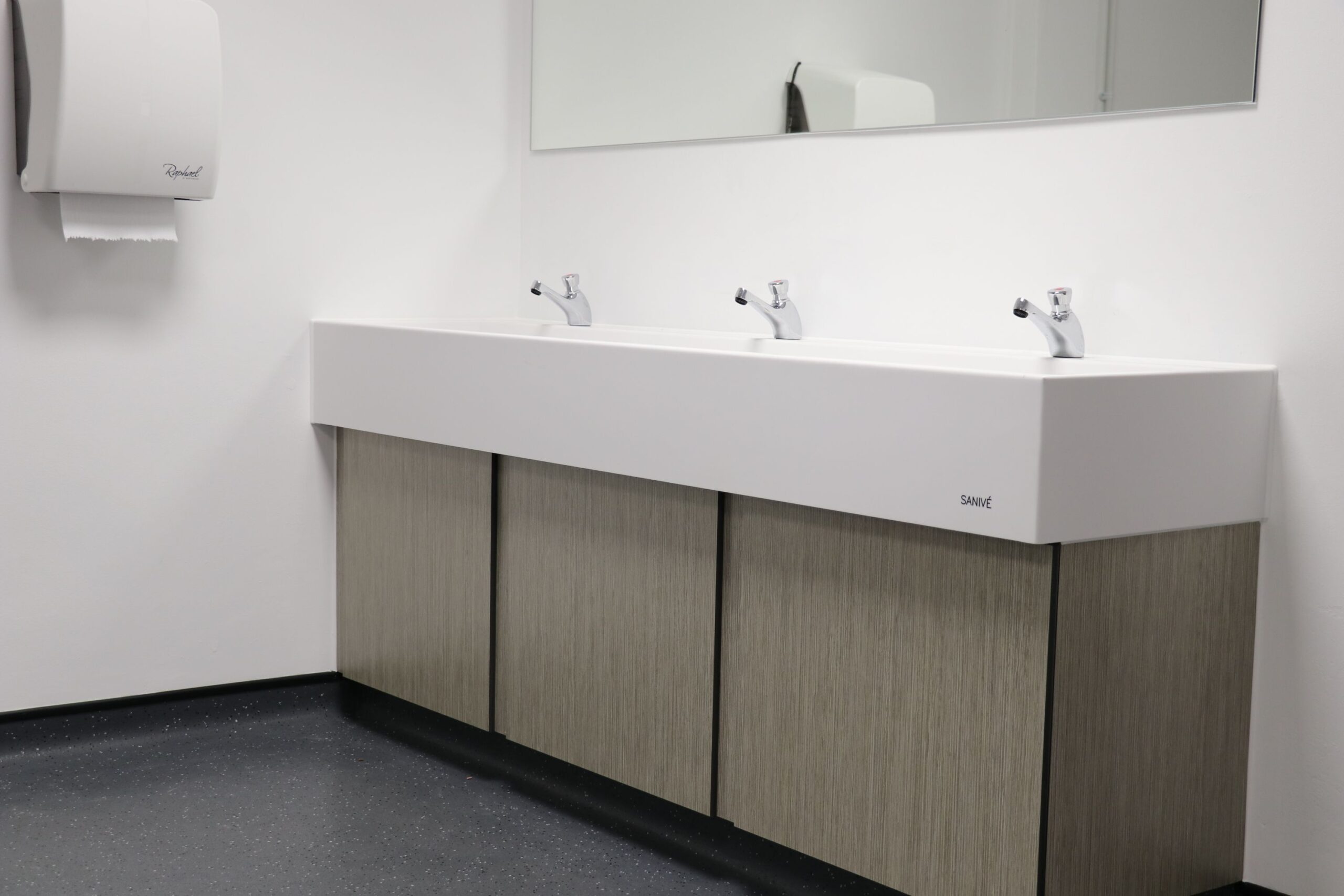 Corian washtrough and vanity unit