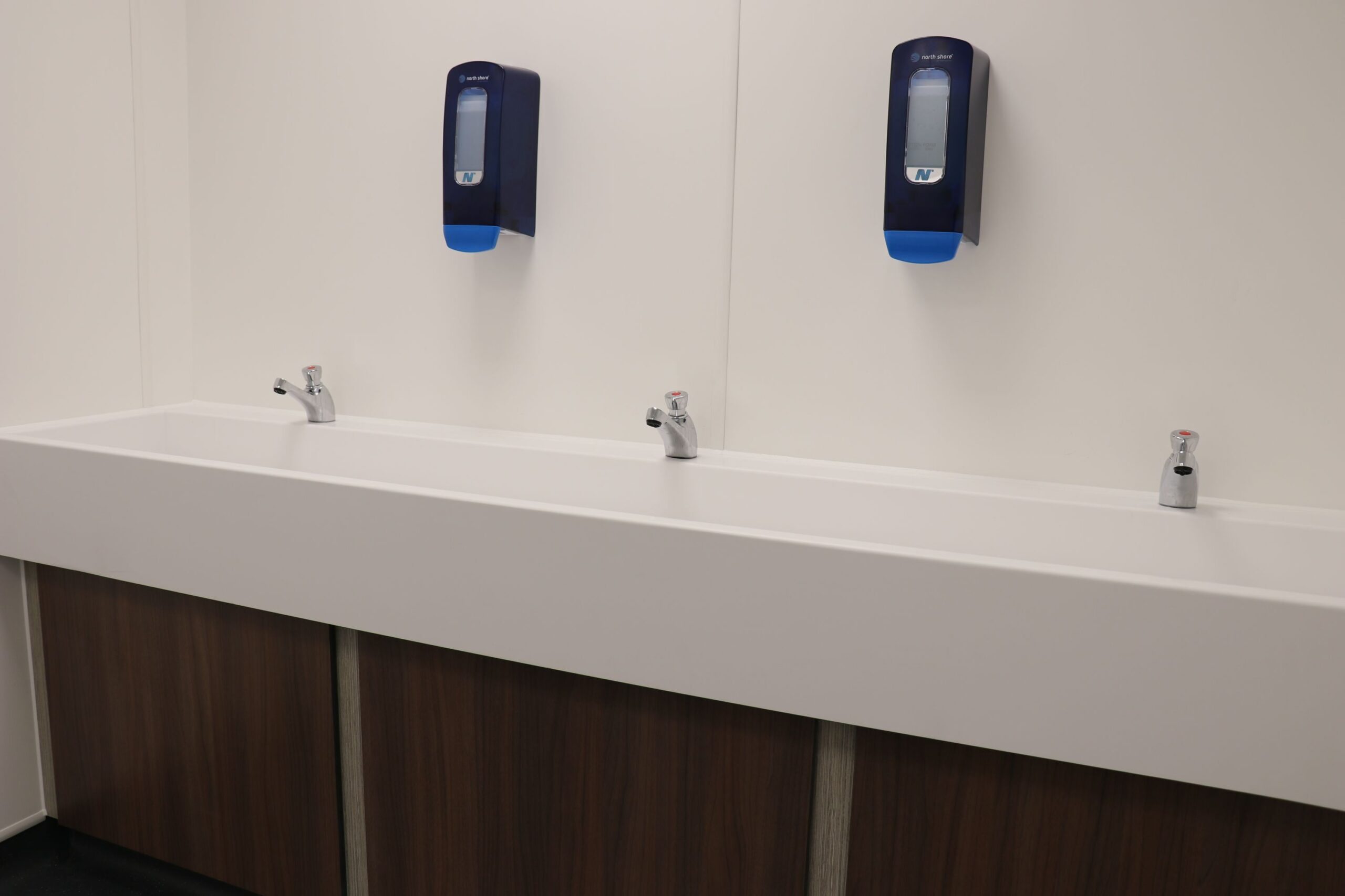 IMG_9121 (1) Corian washtrough with push taps