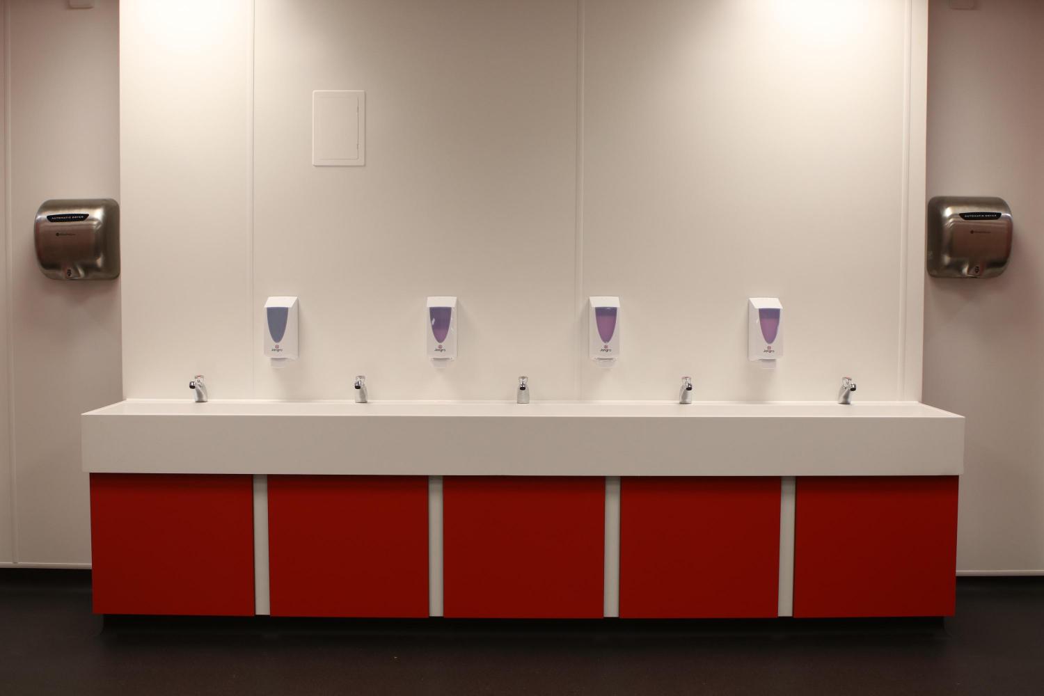 long solid surface washtrough