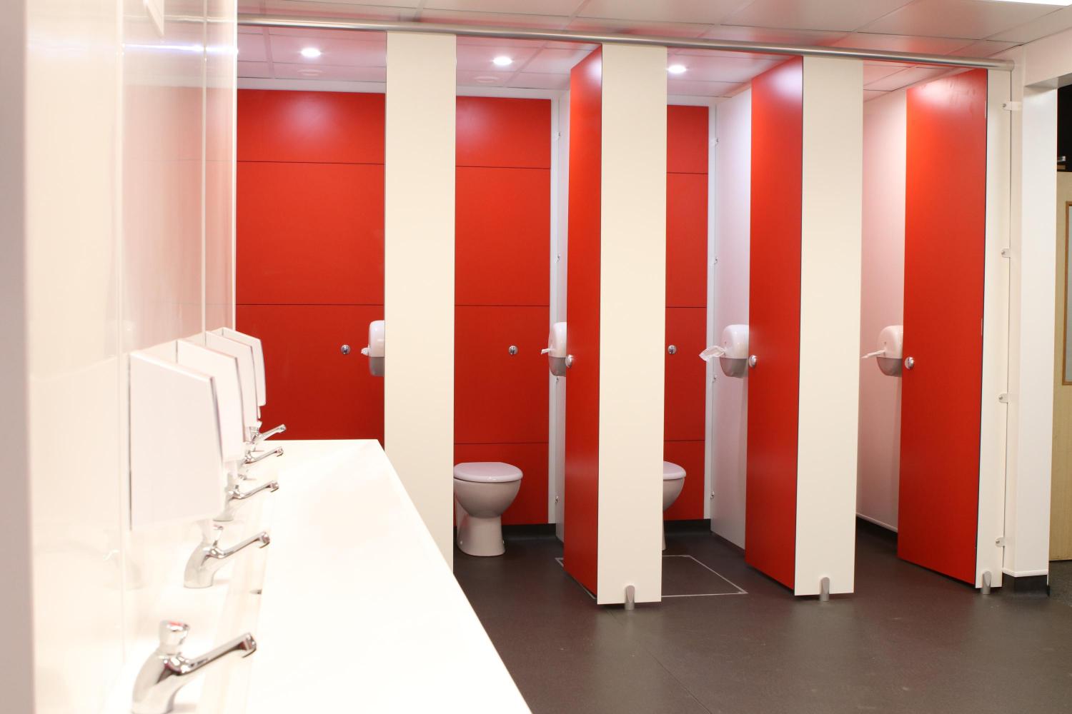 solid surface wastrough and cubicles