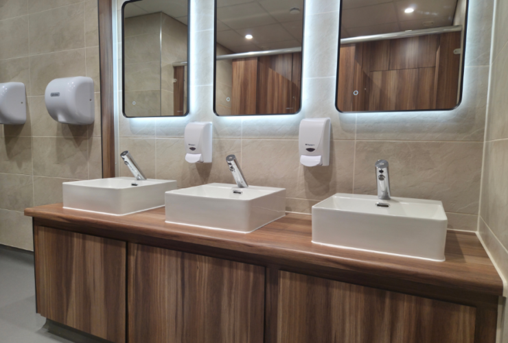 Vanity units for office washroom