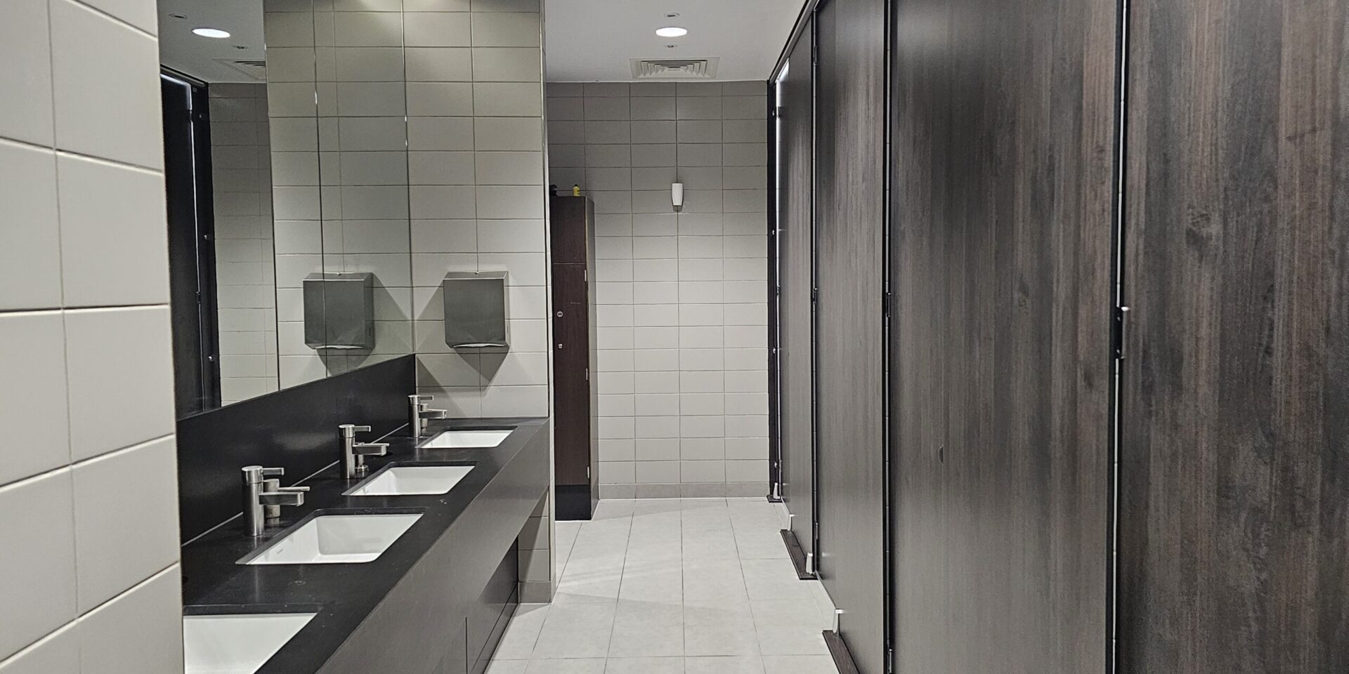 Modern washroom design for law firm in London