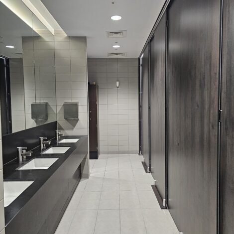 Modern washroom design for law firm in London