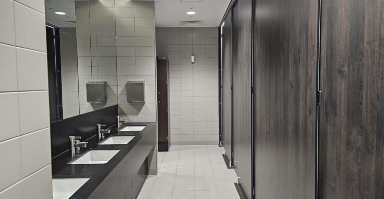 Modern washroom design for law firm in London