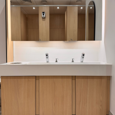 Washtroughs and sensor taps for durable, hygienic and sustainable washroom design