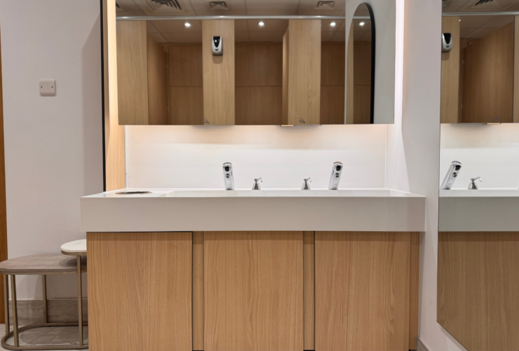 Washtroughs and sensor taps for durable, hygienic and sustainable washroom design