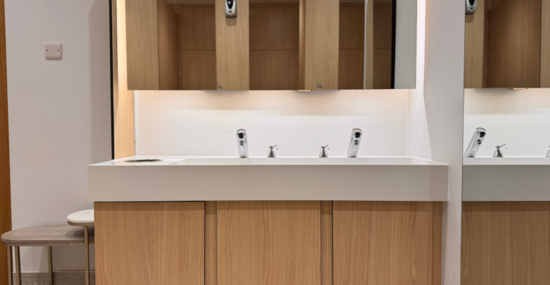 Washtroughs and sensor taps for durable, hygienic and sustainable washroom design