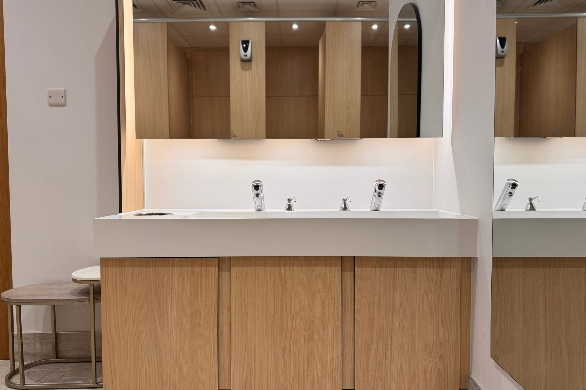 Washtroughs and sensor taps for durable, hygienic and sustainable washroom design