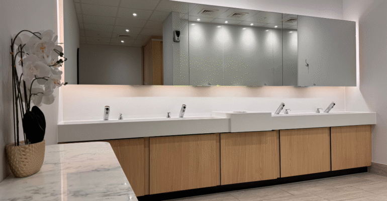 Modern and sustainable washroom design London