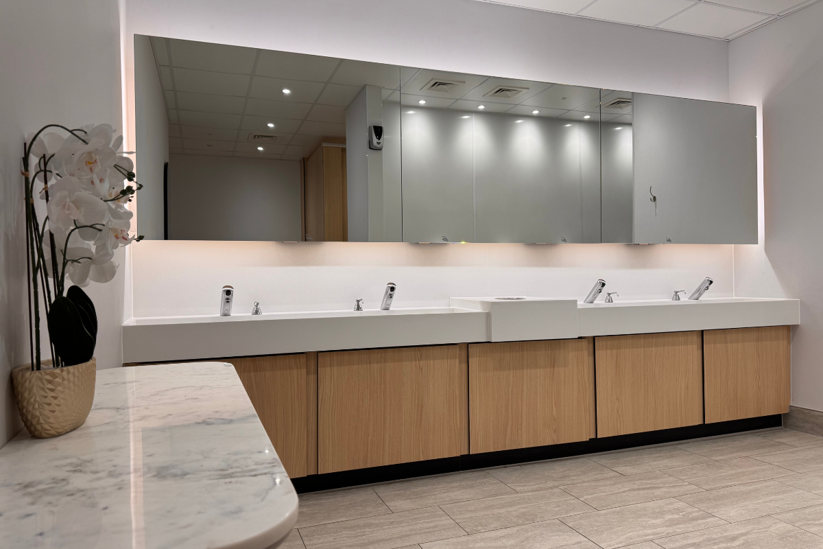 Modern and sustainable washroom design London