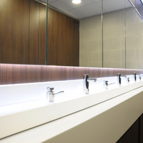 High quality waterproof washroom materials for durable washroom design