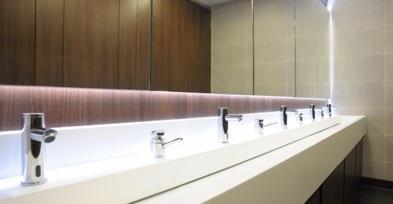 High quality waterproof washroom materials for durable washroom design