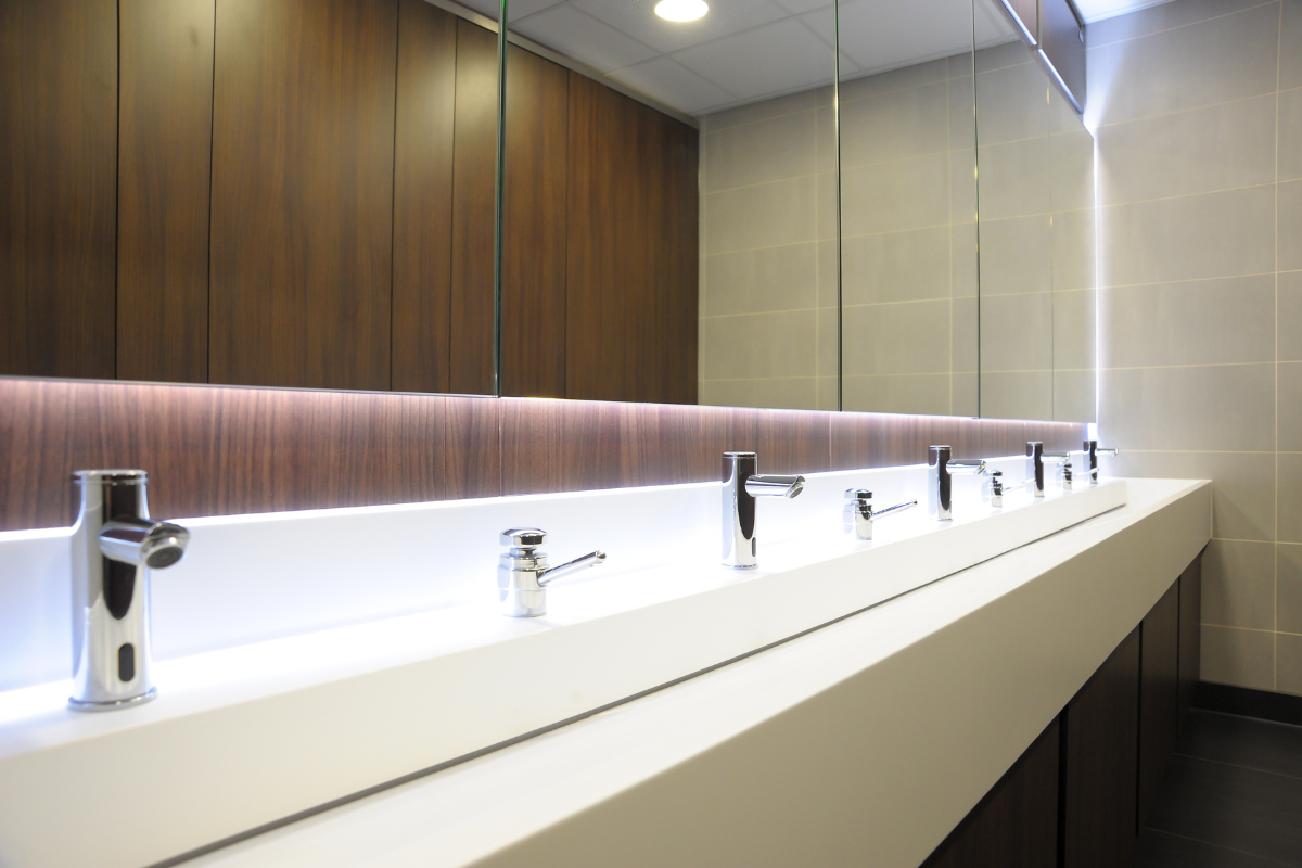 High quality waterproof washroom materials for durable washroom design