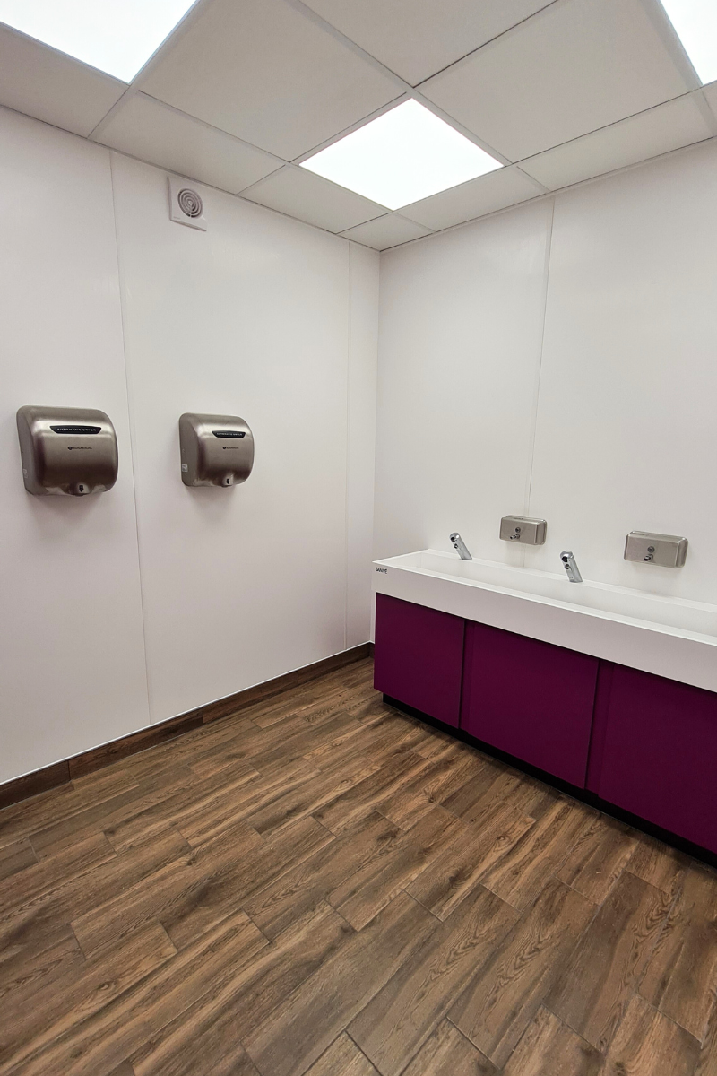 Washroom design for food manufacturers.